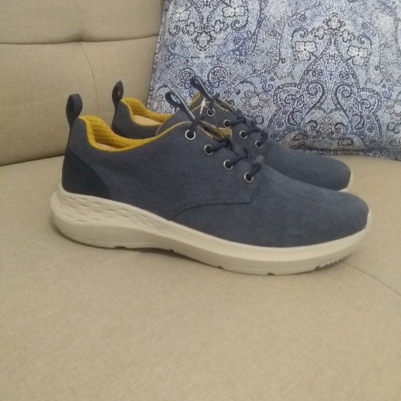 Skechers Parson Canvas slip-on Oxford shoes blue NWT - Picture 3 of 7